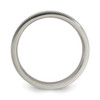 Edward Mirell Grey Titanium 4mm Brushed & Round Step Wedding Band Sizes 5 to 12