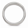Edward Mirell Grey Titanium 7mm Brushed & Round Step Wedding Band Sizes 7 to 13