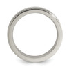 Edward Mirell Grey Titanium 5mm Brushed & Flat Step Wedding Band Sizes 5 to 12