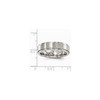 Edward Mirell Grey Titanium 6mm Brushed & Flat Step Wedding Band Sizes 6 to 13