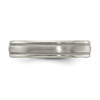 Edward Mirell Grey Titanium 5mm Tri Dome Milgrain Wedding Band Sizes 5 to 12