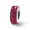 Crystals from Swarovski Double Row July Bead Sterling Silver Reflection Beads