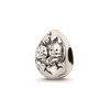 Reflection Beads Sterling Silver Antique Finish Easter Chicks in Egg Oval Bead