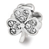 Reflection Beads Sterling Silver Crystal from Swarovski 2-Sided Shamrock Bead