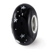 Reflection Beads Sterling Silver Painted Snowman Frosty Nights Fenton Glass Bead