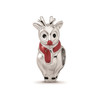 Reflection Beads Sterling Silver Enameled Christmas 3D Rudolph Reindeer Bead
