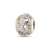 Reflection Beads Sterling Silver CZ & Blue Spinel Decorated Sea Horse Bead
