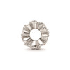 Reflection Beads Sterling Silver White Enameled CZ Flowers Floral Bead