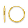 14k Yellow Gold Small 12mm Endless Hoop Kids Earrings Madi K Childrens Jewelry - GK565