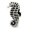 Seahorse Bead .925 Sterling Silver Antiqued Finish Reflection Beads - QRS2979