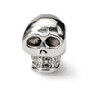 Skull Bead .925 Sterling Silver Antique Finish Reflection Beads - QRS300