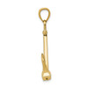 14K Yellow Gold 3 Dimensional 3D Solid T-Bar Anchor Charm Marine Boat Pendant