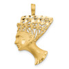 14k Yellow Gold Filigree Satin Egyptian Nefertiti Charm