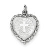 .925 Sterling Silver Children's Engraveable Baptism Disc Charm 25mm x 17mm