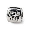 Taurus Zodiac Bead .925 Sterling Silver Antique Finish Reflection Beads - QRS457