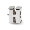 Initial Letter H Bead .925 Sterling Silver Reflection Beads - QRS468H
