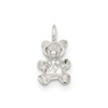 .925 Sterling Silver Children's Diamond Cut 3D Teddy Beart Charm Kids Pendant