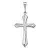 Gent's Ladies 14K White Gold Polish Solid Passion Cross Religious Charm Pendant