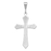 Gent's Ladies 14K White Gold Polish Solid Passion Cross Religious Charm Pendant