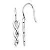 .925 Sterling Silver 0.04 Ct. Diamond Twist Dangle Earrings White Ice - QW241