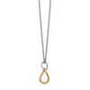 .925 Sterling Silver 0.005 Ct. Diamond Gold Plated Necklace 18" White Ice - QW352-18