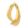 14K Yellow Gold Polished and Reversible Classic Omega Slide Charm For Necklace