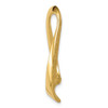 14K Yellow Gold Polished and Reversible Classic Omega Slide Charm For Necklace