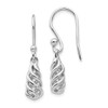 .925 Sterling Silver 0.01 Ct. Diamond Spiral Dangle Earrings White Ice - QW395