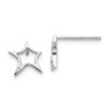 .925 Sterling Silver 0.01 Ct. Diamond Star Post Earrings White Ice - QW430