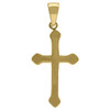 Stainless Steel IPG Plated Orthodox Cross Pendant Engraveable Charm 1.50" Long - SLV-89291