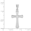 Men's Ladies 14K White Gold Hollow Polish Crucifix Cross Religious Charm Pendant