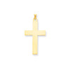 14K Yellow Gold Polished Engraveable Latin Cross Christianity Religious Charm - XR530