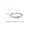 14k White Gold Classic Diamond Wedding Band Anniversary Ring 1/4 Ct to 1/2 Ct.