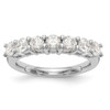 14k White Gold Diamond Wedding Band Basket Set 7 Stone Ring 1/4 Ct to 1 5/8 Ct.