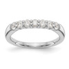 14k White Gold Diamond Wedding Band 7 Stone Basket Set Ring 1/4 Ct to 1 5/8 Ct.