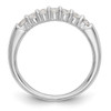 14k White Gold Diamond Wedding Band 7 Stone Basket Set Ring 1/4 Ct to 1 5/8 Ct.