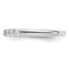 14k White Gold Diamond Wedding Band 7 Stone Basket Set Ring 1/4 Ct to 1 5/8 Ct.