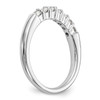14k White Gold Diamond Wedding Band 7 Stone Basket Set Ring 1/4 Ct to 1 5/8 Ct.