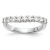 14k White Gold Diamond Wedding Band 9 Stone Trellis Set Ring 1/3 Ct to 7/8 Ct.
