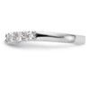 14k White Gold Diamond Wedding Band 9 Stone Trellis Set Ring 1/3 Ct to 7/8 Ct.
