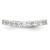 14k White Gold Diamond Wedding Band 9 Stone Trellis Set Ring 1/3 Ct to 7/8 Ct.