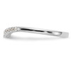 14k White Gold Diamond Wedding Band 'V' Contour Anniversary Ring 1/8 Ct - 1/6 Ct
