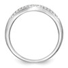 14k White Gold Diamond Wedding Band Contour 2 Piece Ring Set 1/5 Ct to 5/8 Ct.