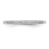 14k White Gold Round Diamond Wedding Band Slim Anniversary Ring 1/20 Ct - 1/3 Ct