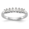 14k White Gold Princess Diamond Wedding Band Trellis Setting Ring 1/2 Ct to 1 Ct