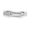 14k White Gold Diamond Wedding Band 9 Stone Anniversary Ring 1/8 Ct to 1 Ct.