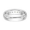 14k White Gold Diamond Wedding Band 9 Stone Anniversary Ring 1/8 Ct to 1 Ct.