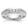 14k White Gold Diamond Wedding Band 11 Stone Anniversary Ring 1/6 Ct to 3/4 Ct.