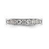 Platinum Round Diamond Wedding Band 9 Stone Anniversary Ring 1/4 Ct to 7/8 Ct.