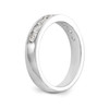 Platinum Round Diamond Wedding Band 9 Stone Anniversary Ring 1/4 Ct to 7/8 Ct.